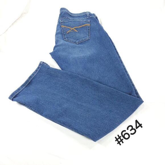 Cinch Kylie Button Zip Denim Medium Wash Jeans Womens Size 32/13L Blue - Picture 1 of 9